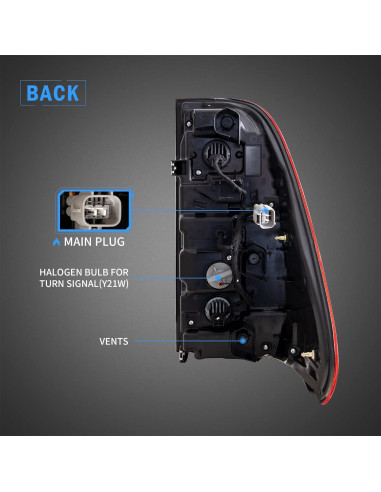 Luces Traseras LED VLAND para Toyota Hilux 2015-2020