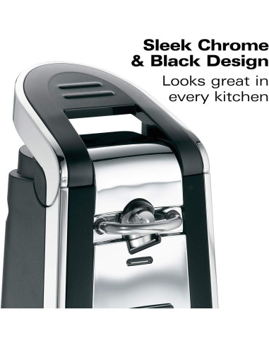 Abrelatas Eléctrico Hamilton Beach Smooth Touch 165W Negro y Cromo