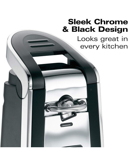 Abrelatas Eléctrico Hamilton Beach Smooth Touch 165W Negro y Cromo