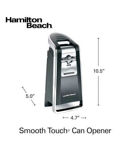 Abrelatas Eléctrico Hamilton Beach Smooth Touch 165W Negro y Cromo