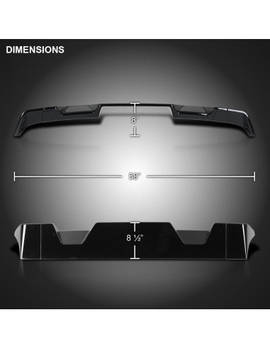 Spoiler de Techo ABS Negro Brillante para Toyota Tundra 2014-2021