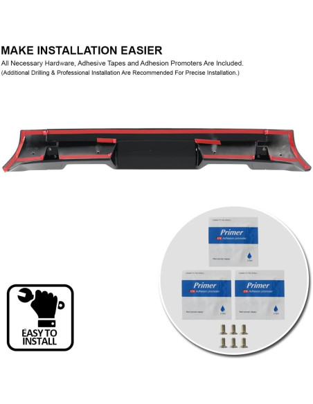 Spoiler de Techo ABS Negro Brillante para Toyota Tundra 2014-2021