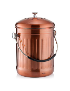 Cubo de Compostaje RED FACTOR 5L Acero Inoxidable Cobre Mate