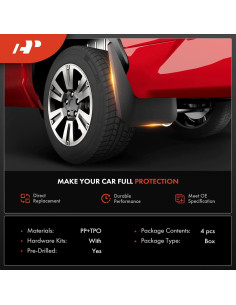 Juego de Guardabarros A-Premium para Toyota Hilux 2005-2014 2