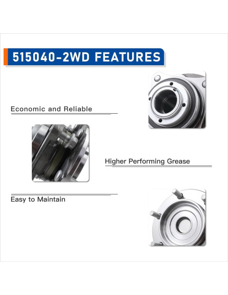 Ensamblaje Rodamiento Cubo Rueda Delantera 2WD MACEL 515040