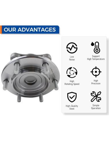 Ensamblaje Rodamiento Cubo Rueda Delantera 2WD MACEL 515040