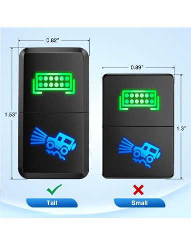 Interruptor Doble Botón Nilight para Luz LED 12V Toyota
