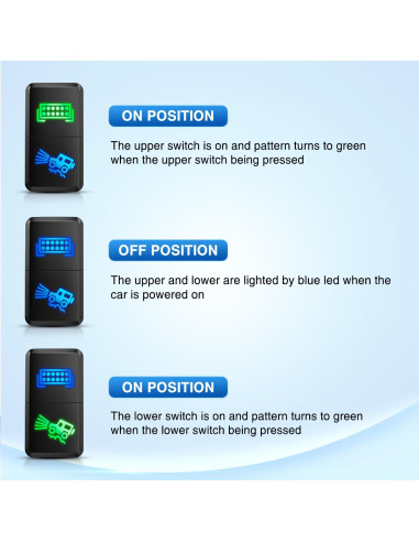 Interruptor Doble Botón Nilight para Luz LED 12V Toyota