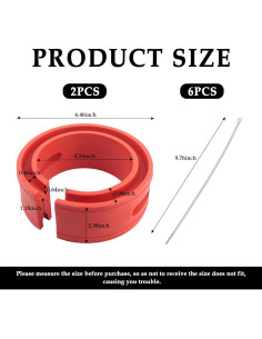 2 Espaciadores de Resorte de Bobina Salior 16.48 cm Goma 2