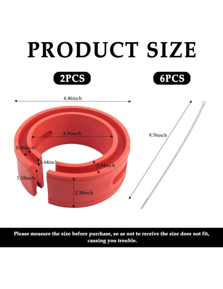 2 Espaciadores de Resorte de Bobina Salior 16.48 cm Goma