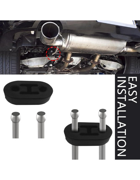 Soporte de Escape de Caucho Luminuti 2 Agujeros Poliuretano