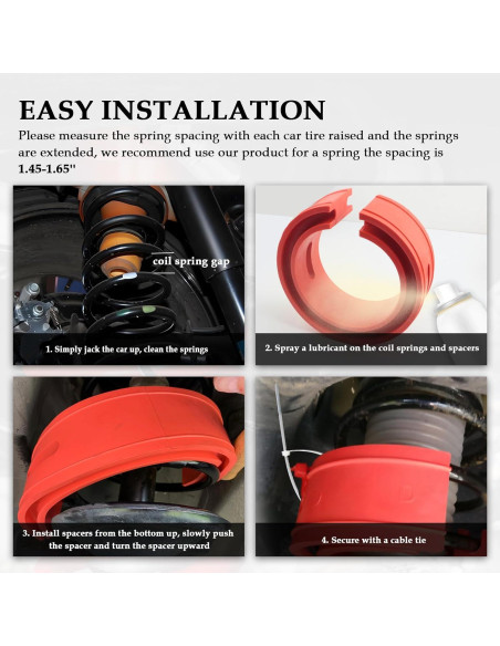 2 Espaciadores de Resorte de Bobina Salior 16.48 cm Goma