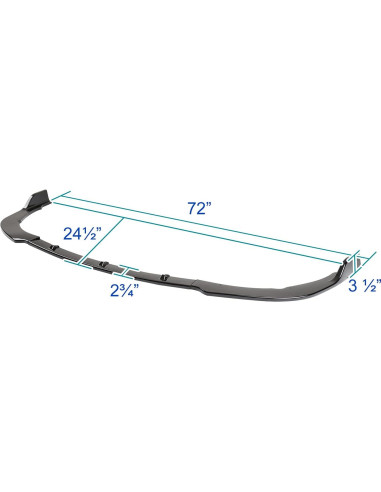 Spoiler Parachoques Frontal Negro Brillante Spec-D Toyota Camry 2018-2020