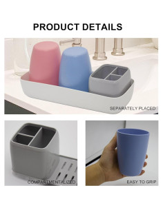 Soporte para Cepillos de Dientes Boershun - Juego Infantil Antideslizante 2