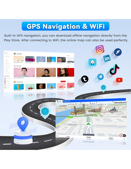 Estéreo de Coche Roinvou para Toyota Hilux 2015-2020 10.1"