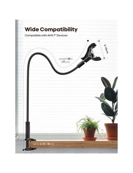 Soporte para Teléfono Lamicall GP05-B con Brazo Flexible 97cm