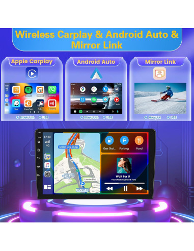 Estéreo Android 9'' Fuluku para Toyota Hilux 2005-2014 4+64GB