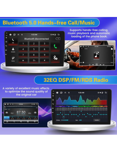 Estéreo Android 9'' Fuluku para Toyota Hilux 2005-2014 4+64GB