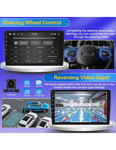 Estéreo Android 9'' Fuluku para Toyota Hilux 2005-2014 4+64GB