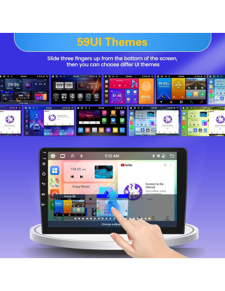 Estéreo Android 9'' Fuluku para Toyota Hilux 2005-2014 4+64GB