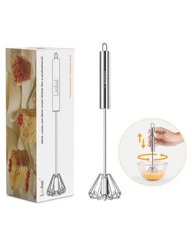 Batidor Semiautomático LOOHOI de Acero Inoxidable 25.4 cm