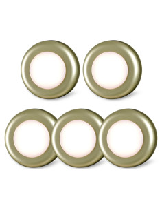 Luces Táctiles Adhesivas LED 5 Pack 7 cm Dorado/Blanco Cálido