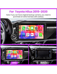 Estéreo de coche WOWiViD para Toyota Hilux 2015-2020 9" 2