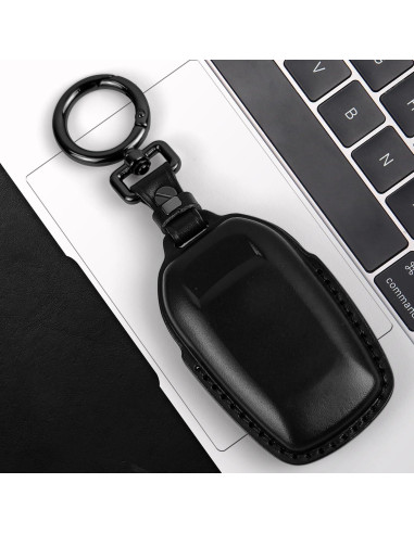 Funda de Llave Tukellen para Toyota 4 Botones de Cuero Negro