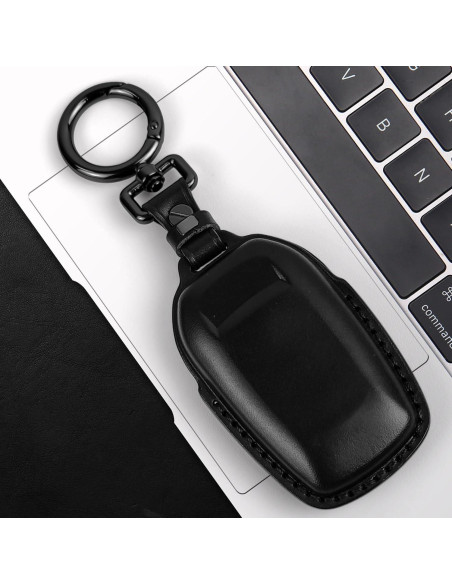 Funda de Llave Tukellen para Toyota 4 Botones de Cuero Negro