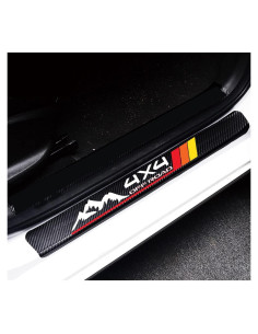 Protector de Umbral de Puerta MAXDOOL Vinilo Carbono Rojo