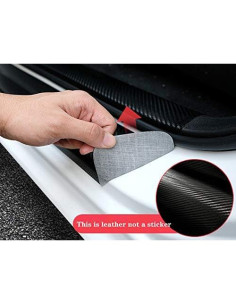 Protector de Umbral de Puerta MAXDOOL Vinilo Carbono Rojo 2