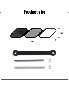 Insignia Decorativa Rejilla Coche Gseigvee Tricolor 11.94x2.49cm 2