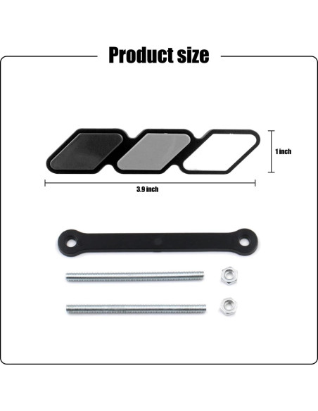 Insignia Decorativa Rejilla Coche Gseigvee Tricolor 11.94x2.49cm