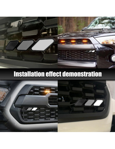 Insignia Decorativa Rejilla Coche Gseigvee Tricolor 11.94x2.49cm