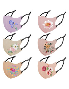 Mascarillas Faciales Reutilizables OMG Decor 6 Piezas Seda Fría 2