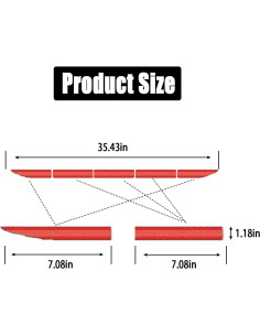 Calcomanía Reflectante Blilo para Maletero Auto Rojo 88,9 cm 2