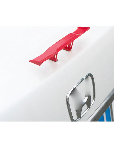 Alerón Mini para Coche BLAU GRUN 17x3.6 cm Rojo 3 Piezas