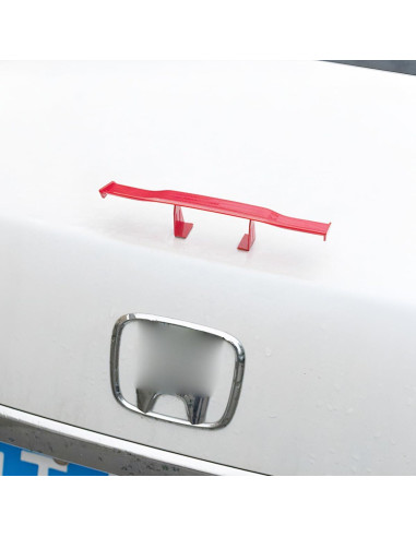 Alerón Mini para Coche BLAU GRUN 17x3.6 cm Rojo 3 Piezas