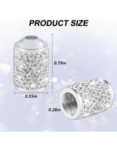 Tapas de Válvula de Neumático Alpmosn 4 Pcs Brillantes 2