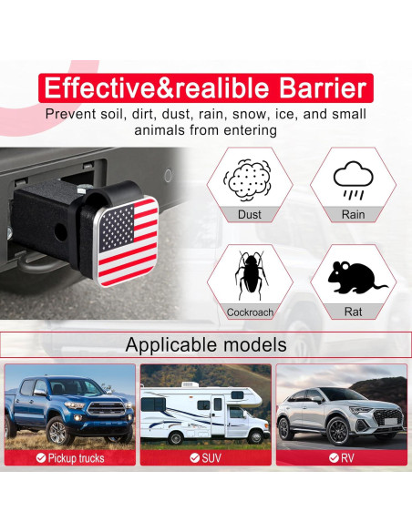 Cubierta de Enganche de Remolque UYYE 5 cm Goma Bandera