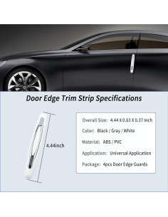 4 Protectores de Bordes de Puerta Carleef Blanco Universal 2