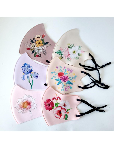 Mascarillas Faciales Reutilizables OMG Decor 6 Piezas Seda Fría