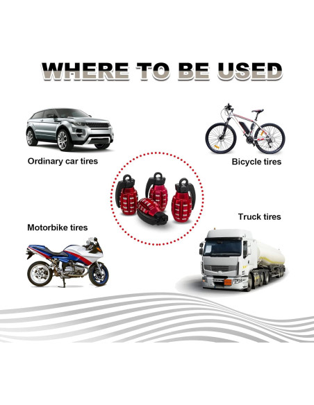 Tapa de Válvula de Neumático RBOKO 4 Piezas Aluminio Rosa