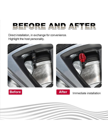 Tapa de Válvula de Neumático RBOKO 4 Piezas Aluminio Rosa