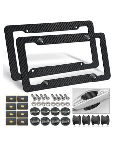 Marco de Placa de Licencia Fibra de Carbono FBJTDQ 2 Piezas