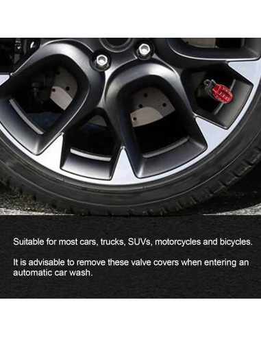 Tapa de Válvula de Neumático RBOKO 4 Piezas Aluminio Rosa