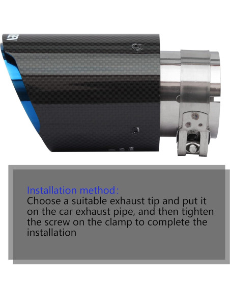 Punta de Escape Fibra de Carbono FAIZJUNBEN 6.5" 63mm