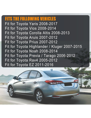 Mango de Tirón de Techo Auto ABS para Toyota 2003-2021