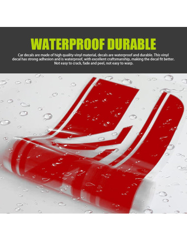 Calcomanías Lateral Coche 2 PCS awlbed Rojo 225x11.5 cm