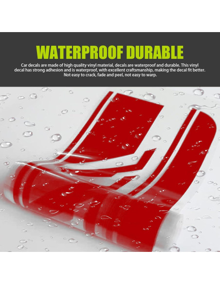 Calcomanías Lateral Coche 2 PCS awlbed Rojo 225x11.5 cm